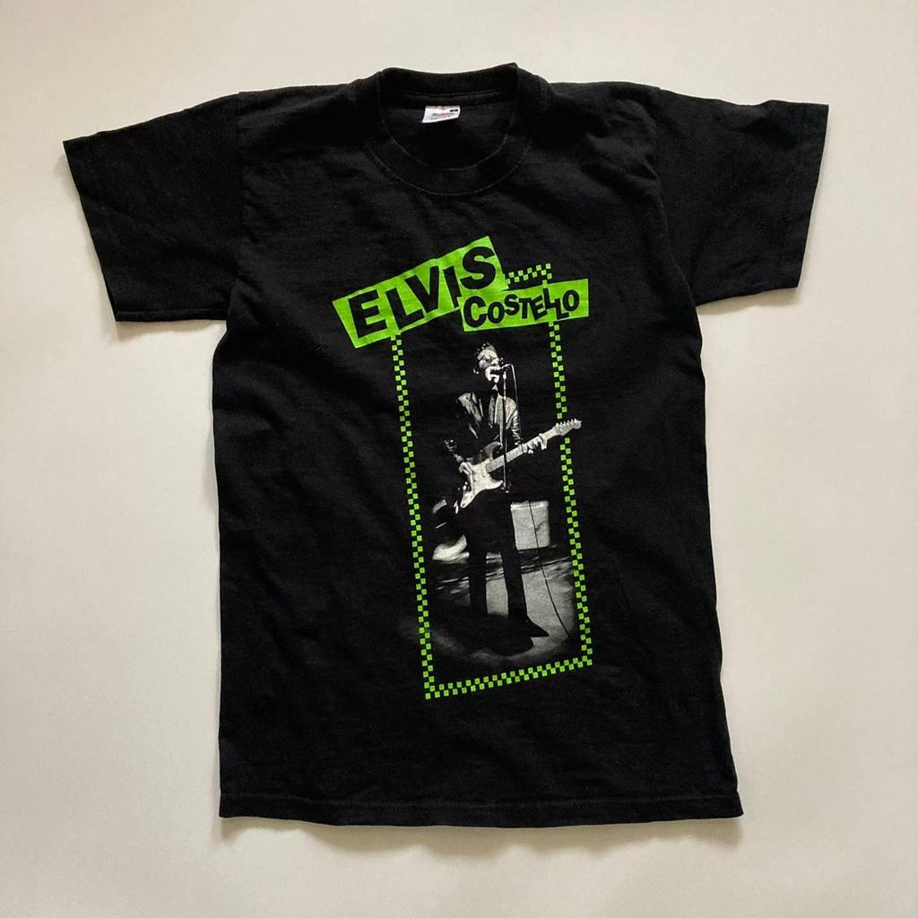 Vintage Elvis Costello The Attractions New Wave Rock Band T-Shirt Größe Klein