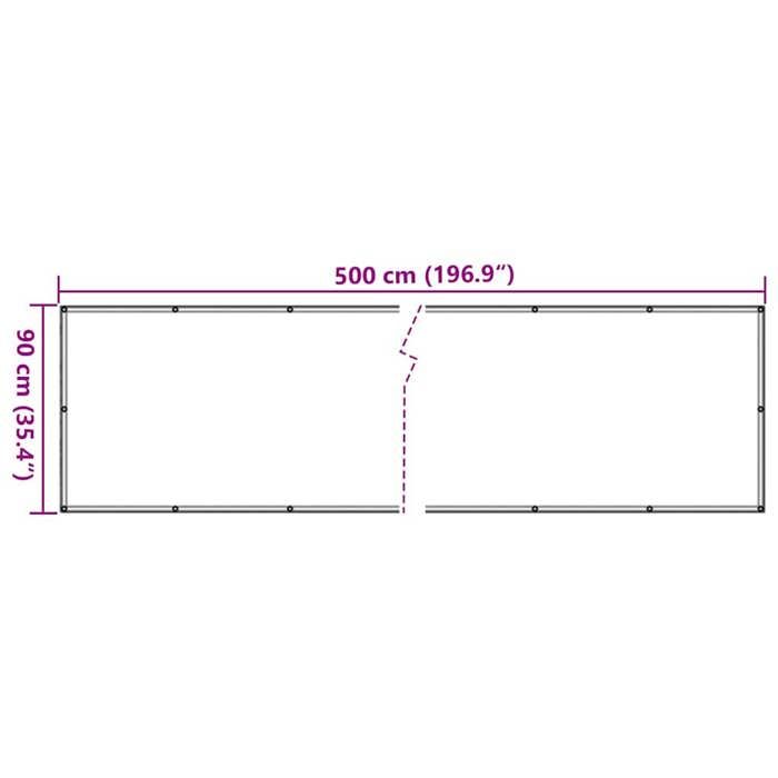 VidaXL Balcony Privacy Screen Grey 500x90 Cm PVC, Fence Roll, Fence Strip, Privacy Fence Screen 4005438