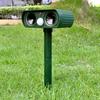 1/2pcs Solar Powered Ultrasonic Animal Repellents Dog Cat Deterrent Scarer Repellent for Outdoor Garden Courtyard