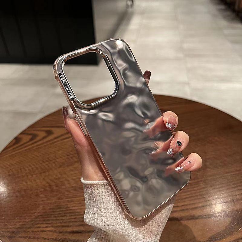 Luxury Electroplate Meteorite Grain Phone Case For iPhone 11 12 13 14 15 Pro MaxBumper Cases Cover