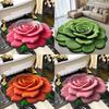 Flowers Print Rose Floor Mat Bathroom Water Absorbing Foot Mat Home Slip Anti