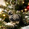 1Pcs 2D Goat Acrylic Pendants Cute Animal Hanging Ornament for Christmas Party Backpack Zipper Charm Accessory