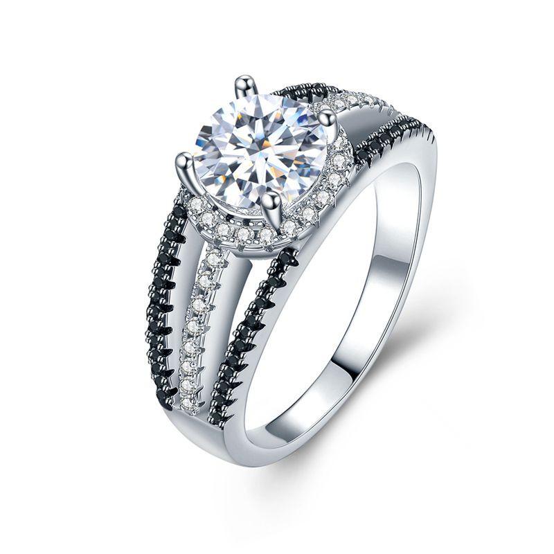 

BLACK AWN Ювелирные изделия из черного камня классические кольца для женщин 6