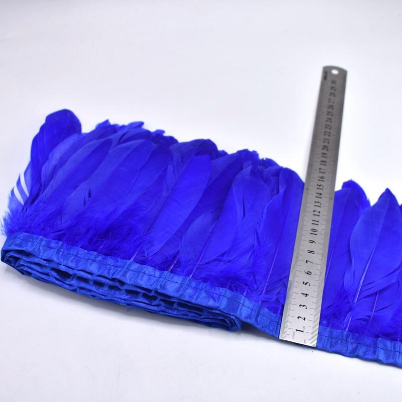 10Meters/lot Natural Goose Feathers Trimmings Fringe for Needlework Sewing Clothing Plume 15-20cm DIY Wedding Feather Decorative