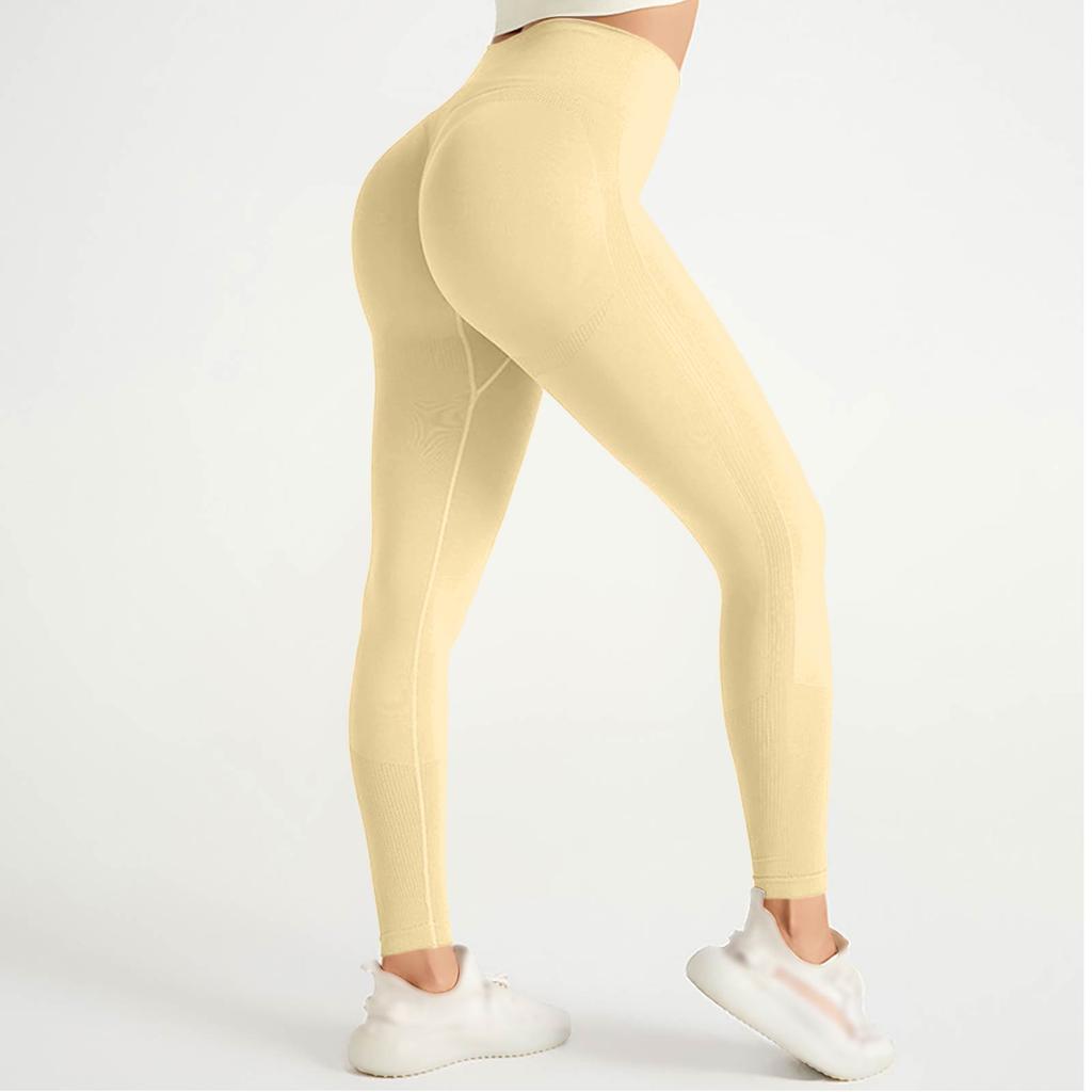Women's Casual Seamless Hip Lifting Fitness Pants With Tight Fit And High Waist, Seach Hip Yoga Pants