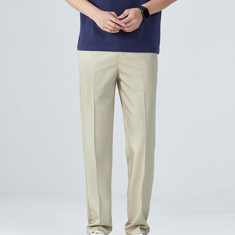 Spring and Summer Solid Color Casual Straight Joker Thin Thin Ice Pants.