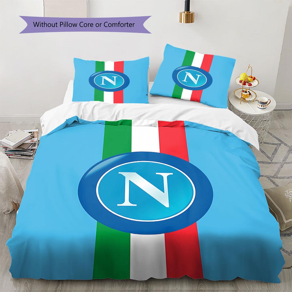 S.S.C. Biancheria da letto con motivo napoletano, Set copripiumino Copripiumino Federa Regalo di compleanno per la casa(1 * copripiumino + 2 * federa, senza nucleo)
