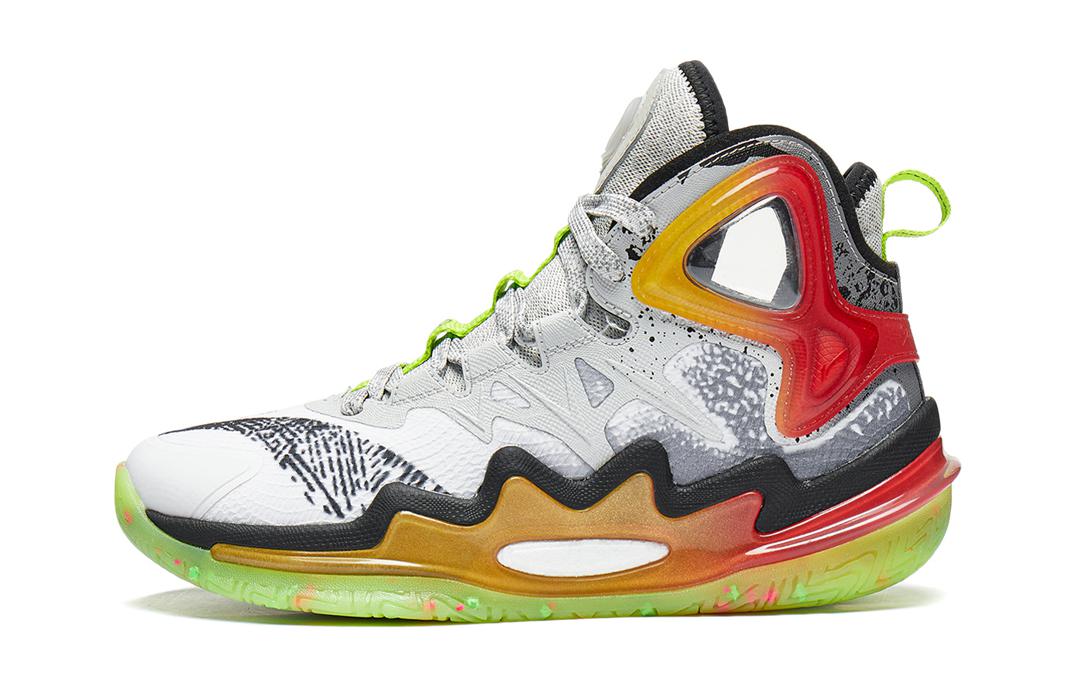 Li Ning YOUNG Авангард Сила ПРЕМИУМ 3.0 V2 Высокие Детские Баскетбольные Кроссовки Хизер Серый Детские YKBT070-7 35