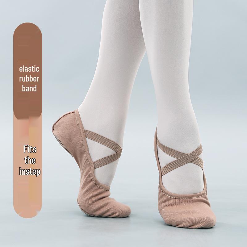 Adult & Children's Soft Sole Stretch Fabric Dance Shoes for Ballet & Latin Practice