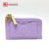 CHRISTIAN S0965ONMJ Lady Dior Cosmos Zip Card Case Coin Purse