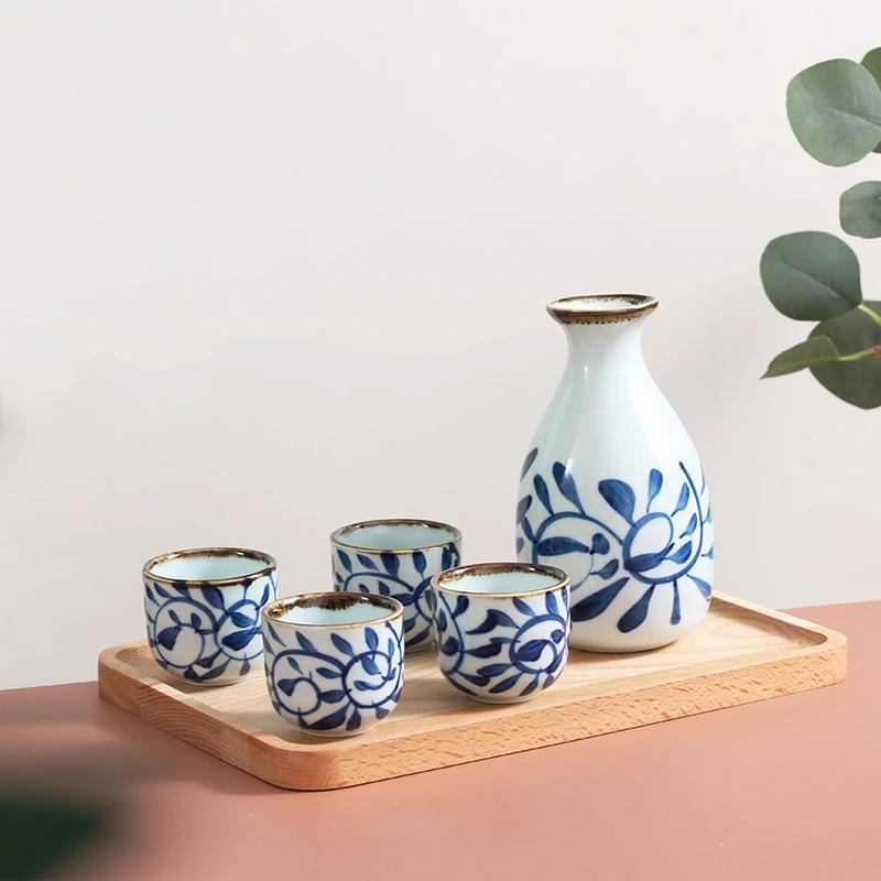 Set Vin Ceramică Argilă Japoneză Oală Sake Cupă Vin Distribuitor Vin de Uz Casnic Articole de Băut Decor Bar Lichior Jup Ceainic Sake