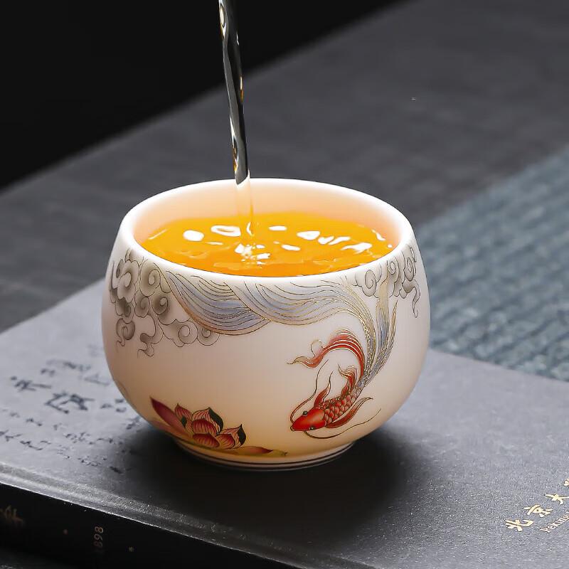Chaxun Mutton Fat Jade Porcelain Tea Tasting Cup