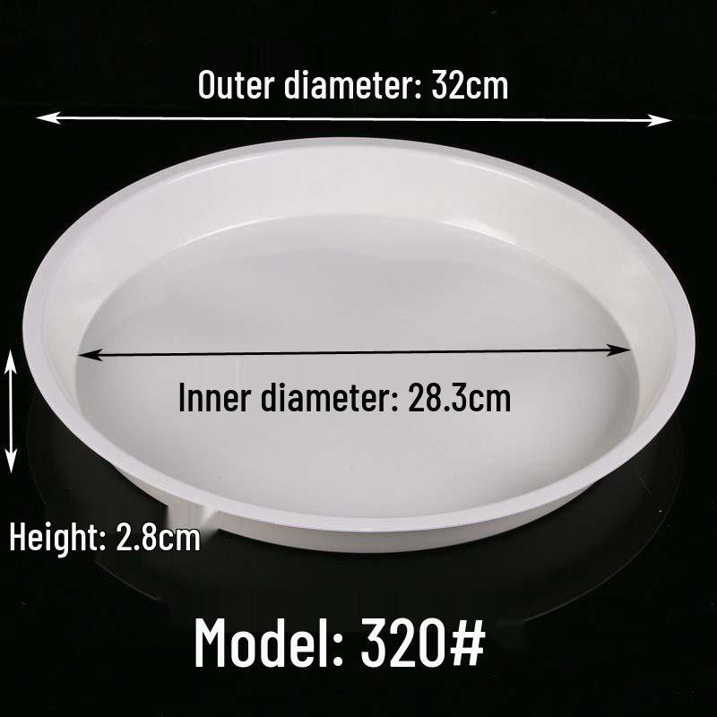 Thickened Round Plastic Flower Pot Water Tray - Large Draining Base for Succulents & Golden Pothos.