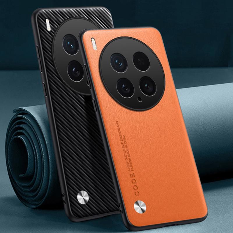 

Luxury PU Leather Case For Vivo X200 Ultra Back Cover Matte Silicone Shockproof Protection Phone Case For Vivo X200 Ultra 5G For Vivo X200 Ultra матовий чорний колір