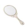 Vintage Hand Mirror with Handle, Portable Vanity Makeup Mirror for Travel, Classic Style Handheld Mirror