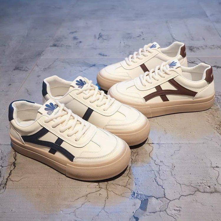 Thick-soled Forrest Gump shoes 22 autumn new student leather flat-soled sports and leisure board shoes