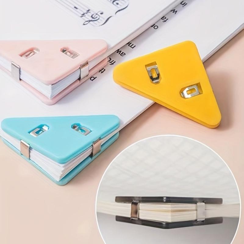 22pcs Clear Triangle Clip Set | Right-Angle Plastic File Holders, Loose-Leaf Binder Document Organizers for Office, and Home Use