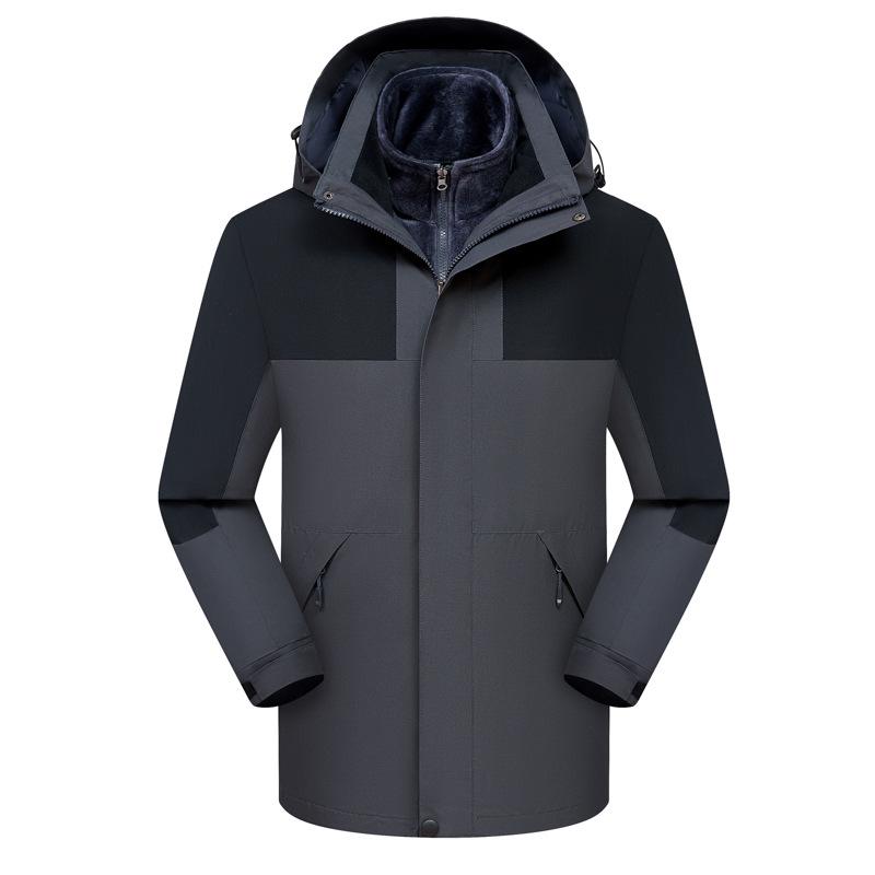 Unisex Wasserdichte Sturm-Kapuzenjacke mit gesticktem Logo für Herbst/Winter