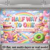 2D Halfway To One Backdrop Ice Cream Lollipop Photo Booth Background