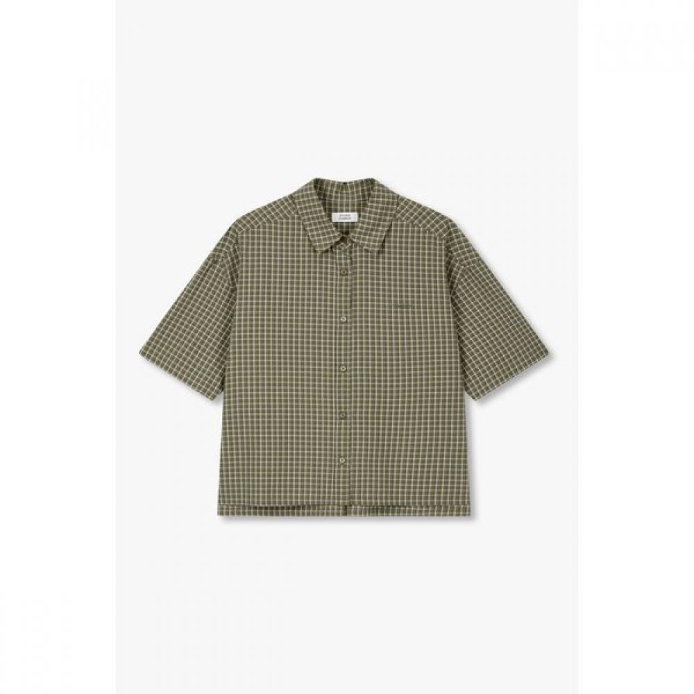 

Studio Tomboy Men Small Check Short Sleeve Shirt 9166221883 Blue/OS