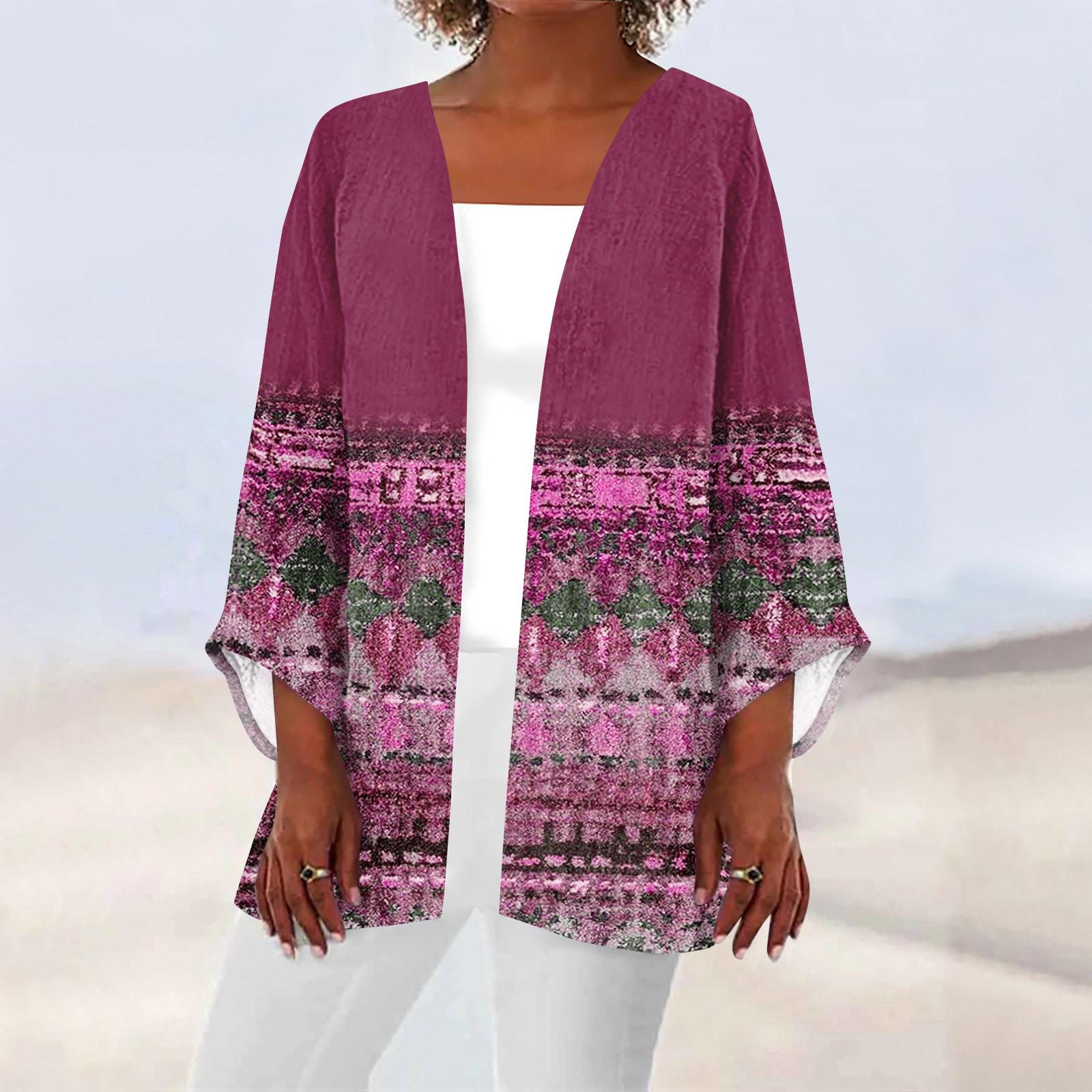 Женская повседневная модная легкая куртка средней длины с принтом — фото 10