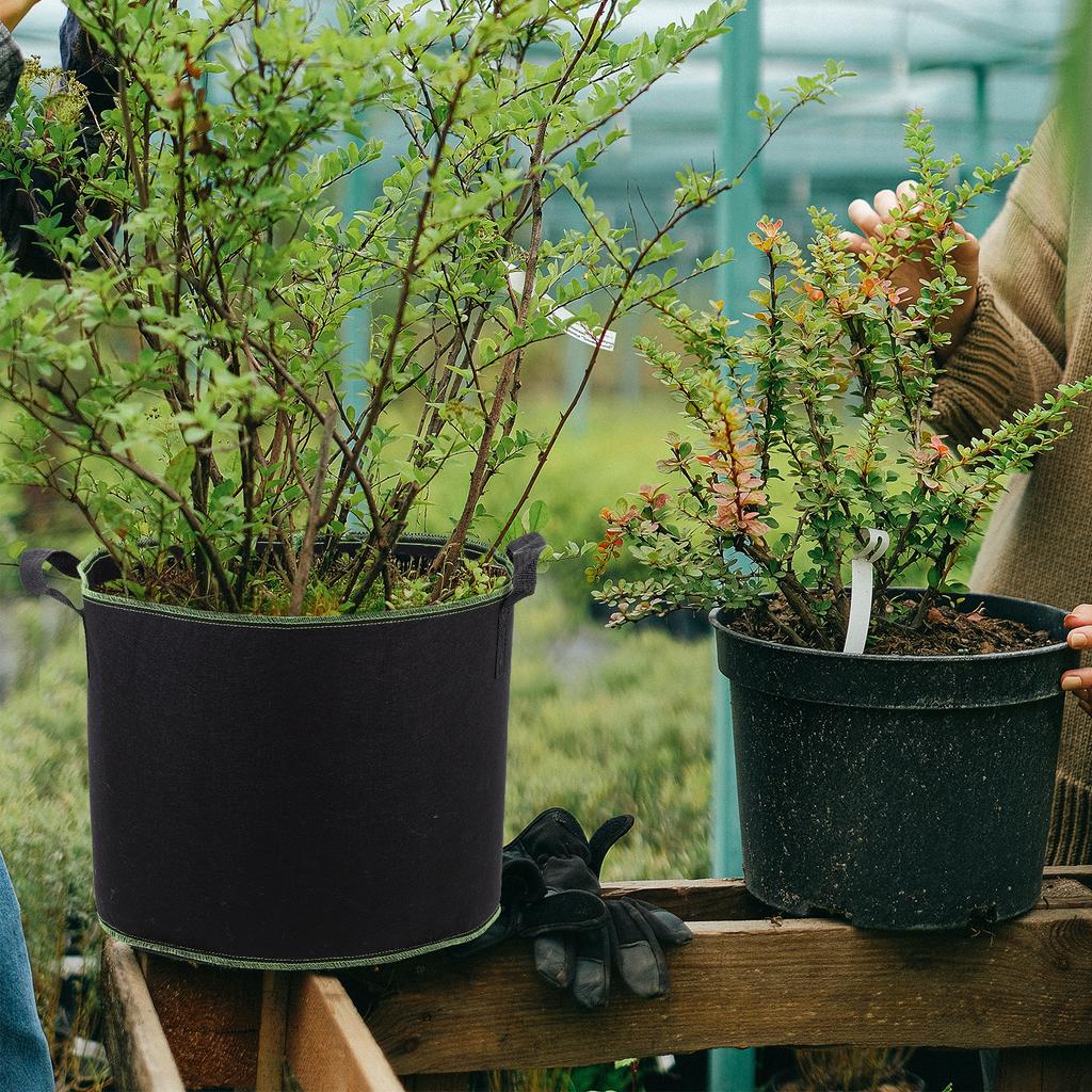 5 Pcs Plant Grow Bags Non-Woven Fabrics Durable Nursery Bags For Vegetable Flower Tree Growing Garden Planting Accessories