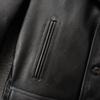 Casual Men Jacket Genuine Cow Leather Coat Black Real Cowhide Coat Slim Fit Spring Autumn