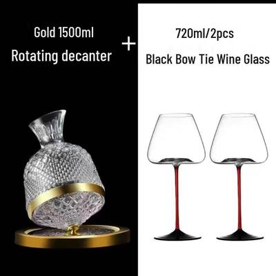 Premium Golden Plastic Wine Decanter Set