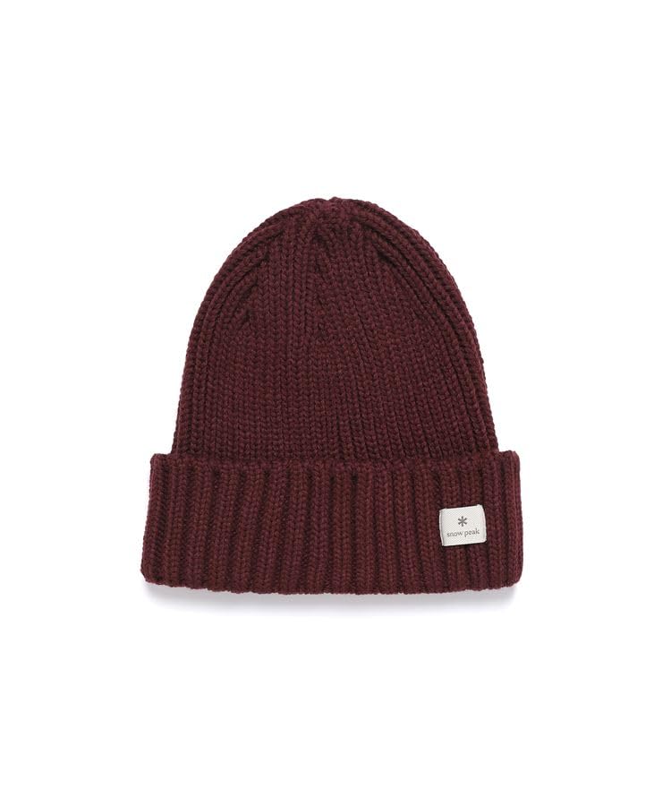 

Snow Peak Folded Beanie Knit BURGUNDY GS-S25WUFKC61, Headwear, Beanie, Cap, Hat, Men s/Women s,