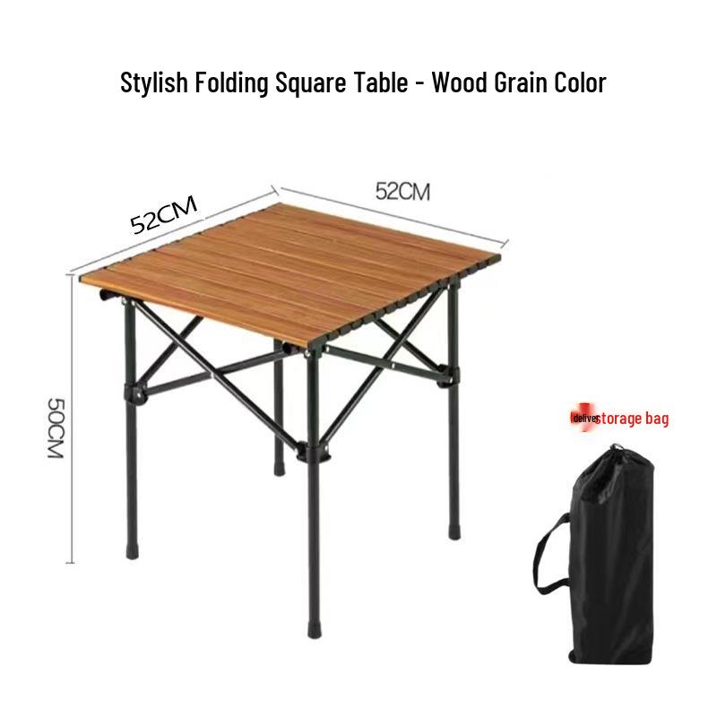 Durable Portable Metal Folding Camping Table for Outdoor, Night Market, Car-Mounted, and Barbecue Use