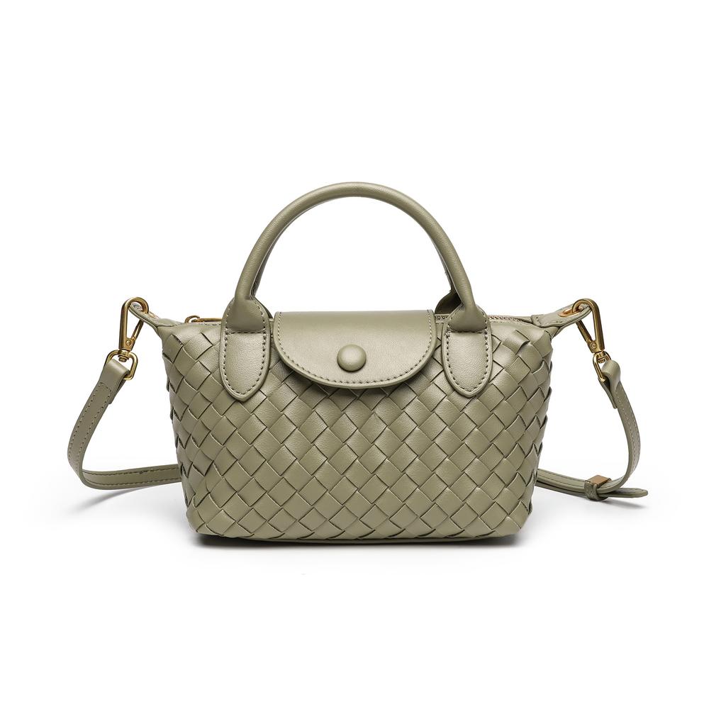 Hot-selling New Hand-woven Longxiang Bag Shoulder Dumpling Bag Commuter Light Luxury Handbag