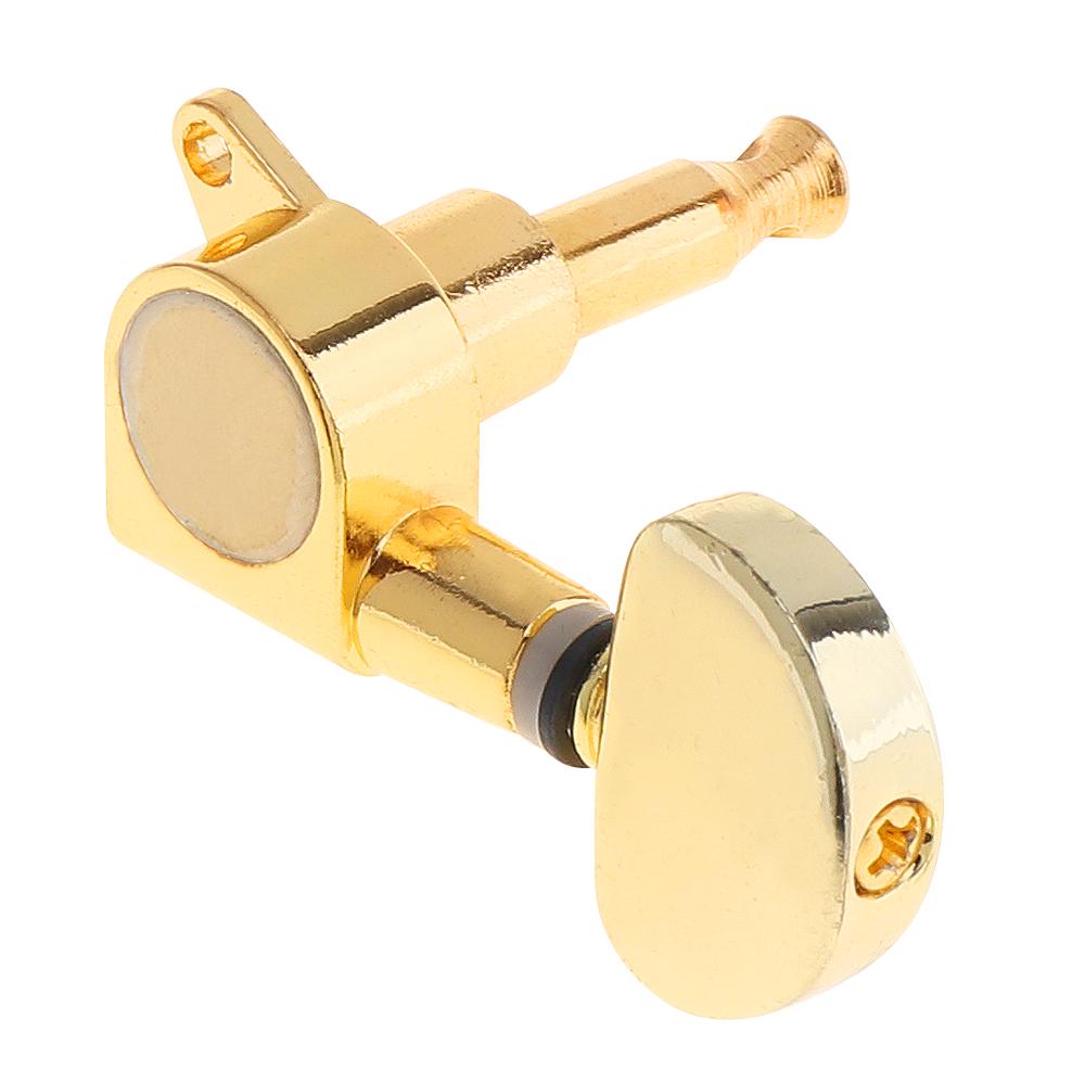 6pcs 40 / 41 Inch Folk Guitar Tuning Pegs 3R+3L All Closed Machine Heads Tuners Gold Black Optional