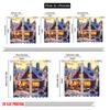 Set Of 2 Flat Printing Christmas Curtain Tree Design Versatile Durable Polyester Without Electricity Festive Holiday
