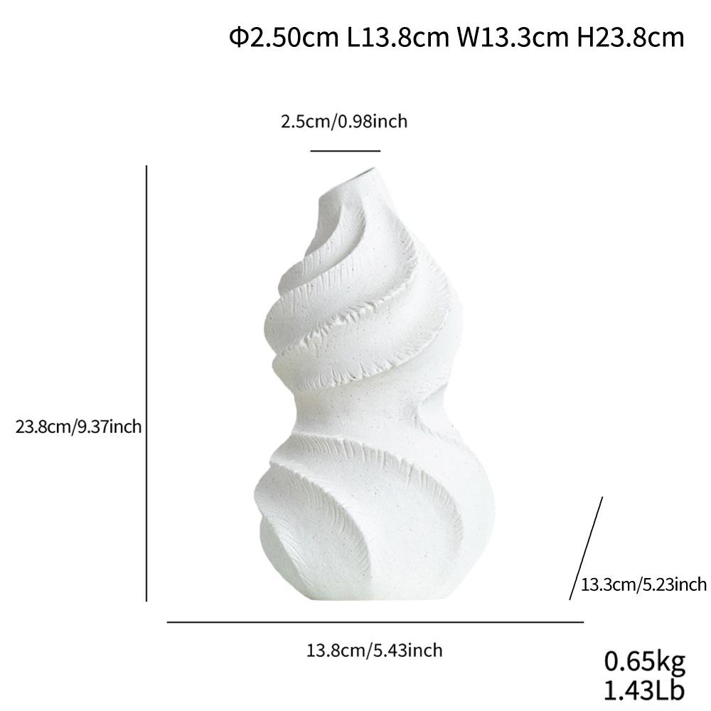 Креативная керамическая ваза-тыква для сокровищ, высококлассная настольная композиция из цветов, домашний декор v374 white