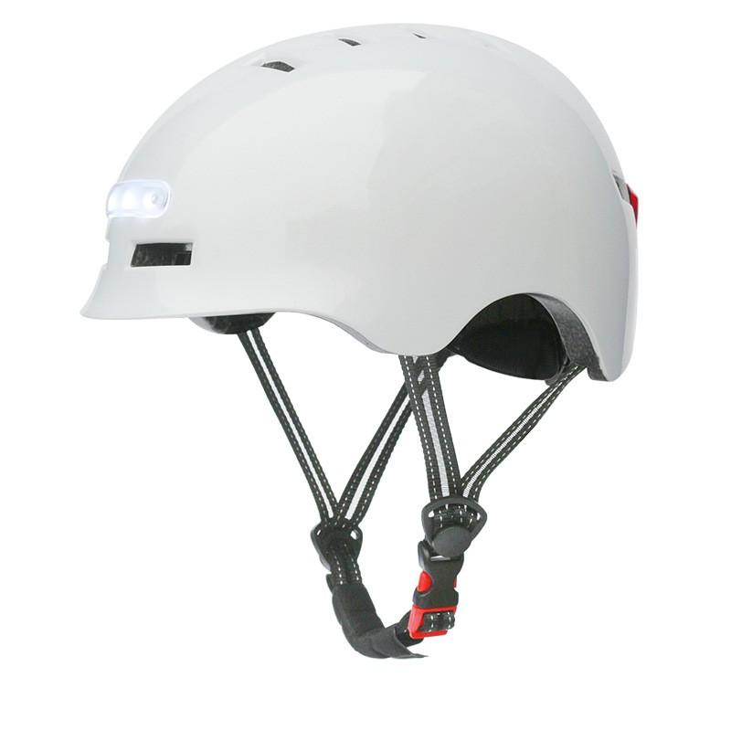 Smart LED Light Bike Helmet Road Mountain Bicycle Cycling Adult Unisex Half With Adjustable Fit