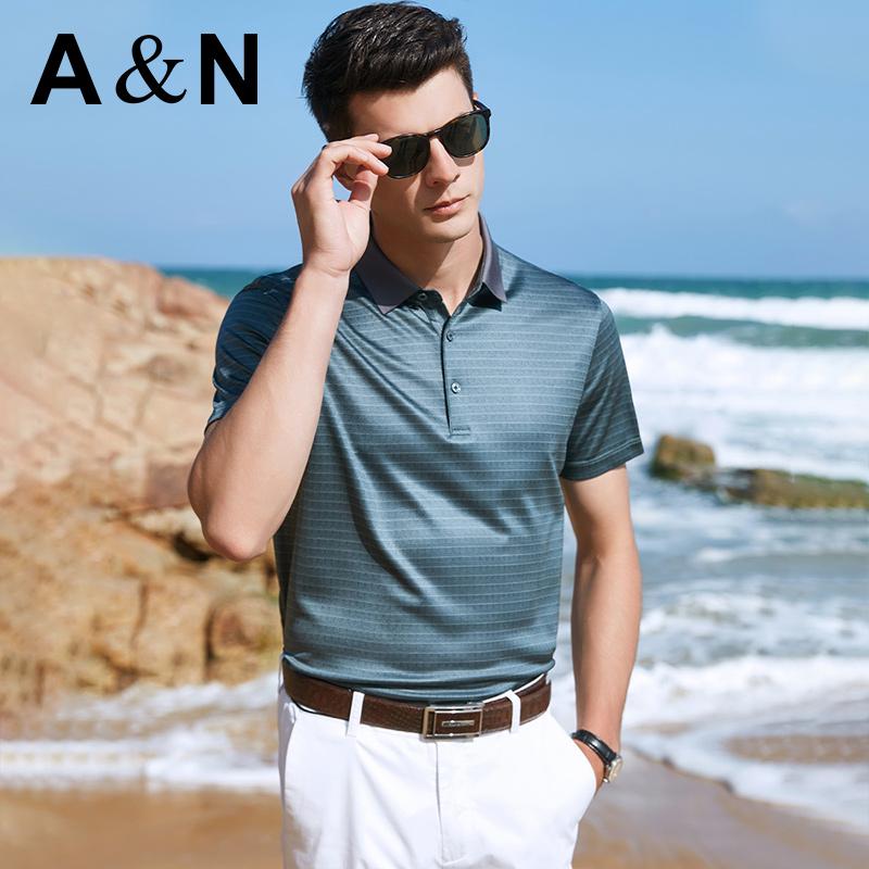 Light Luxury Mulberry Silk Men's Breathable Short Sleeve T-shirt