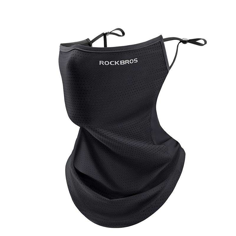 ROCKBROS Maschera Estiva in Seta Ghiacciata Protezione Solare Anti-UV Asciugatura Rapida Orecchie Regolabili Sciarpa Viso Traspirante Antipolvere Copricapo per Ciclismo