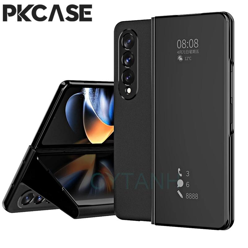 Intelligente Spiegel Flip Phone Hülle für Samsung Galaxy Z Fold 8 Z Fold 7 Z Fold 6 Z Fold 5 Z Fold 4 Z Fold 3 5G Lederhülle