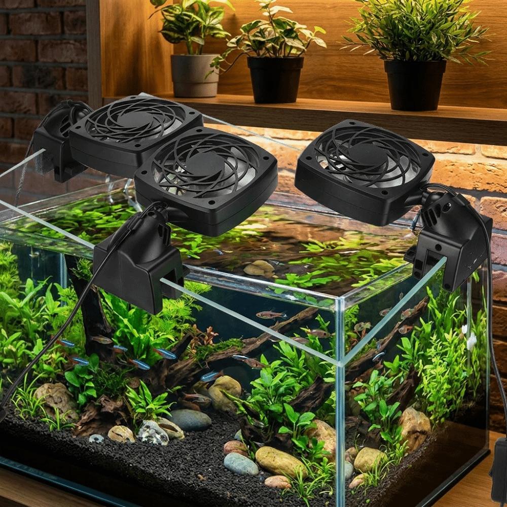 Adjustable Angle Fish Tank Cooling Fan Quiet Energy Efficient Fish Tank Cooler Low Noise Single Head Temperature Control