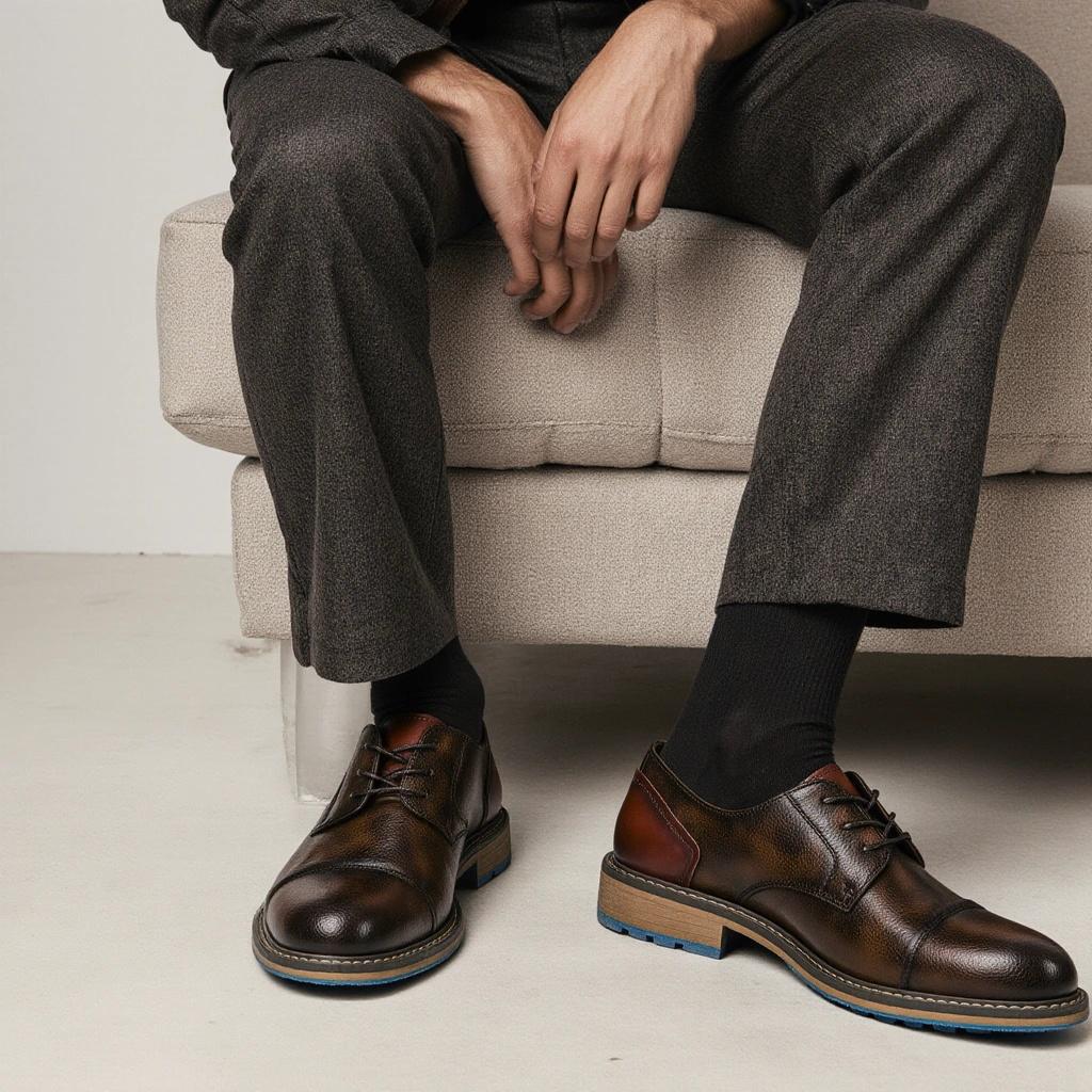 Casual Shoes Men Brand 2026 Comfortable Fashion Leather Shoes Men