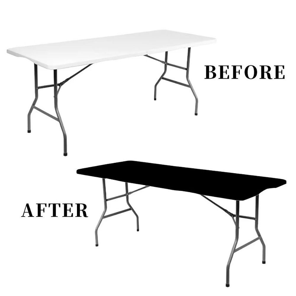 1Pcs Spandex Rectangular Tablecloth Stretch Elastic Fitted Table Cloth Universal Washable Patio Table Cover