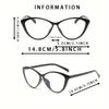Minimalist Fashion Cat Eye Frame Glasses with Clear Lenses