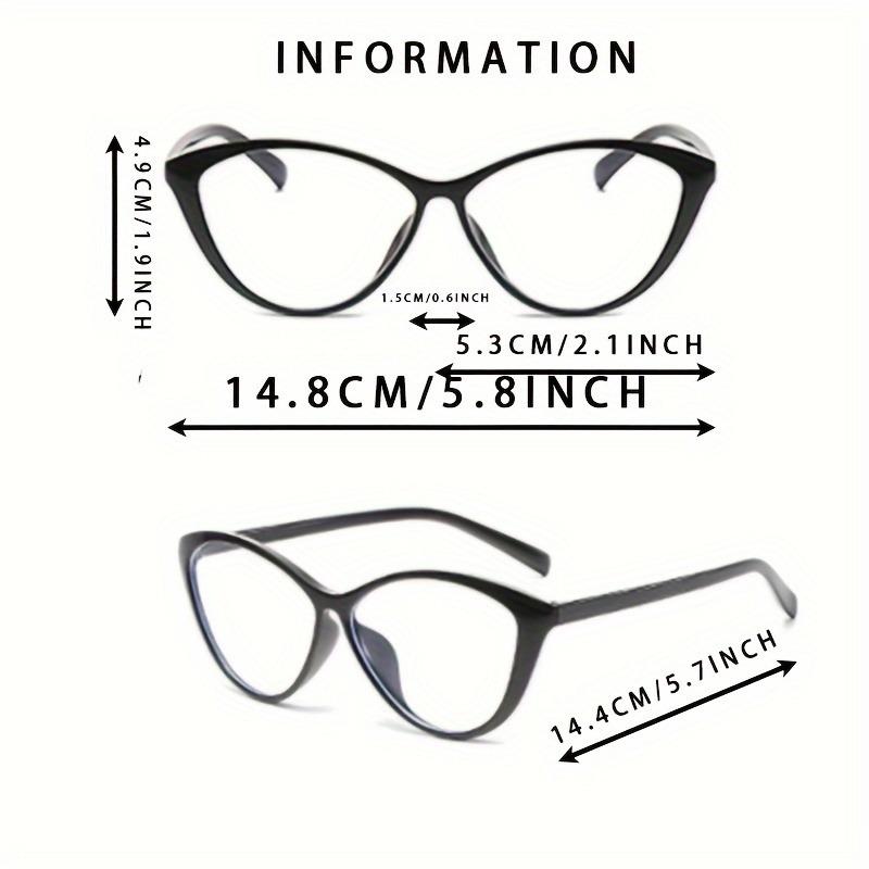 Minimalist Fashion Cat Eye Frame Glasses with Clear Lenses
