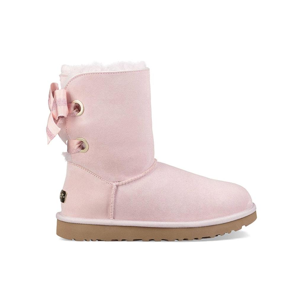UGG Customizable Bailey Bow Short Fleece Lined Pink Red Women's 1098075-SLPN