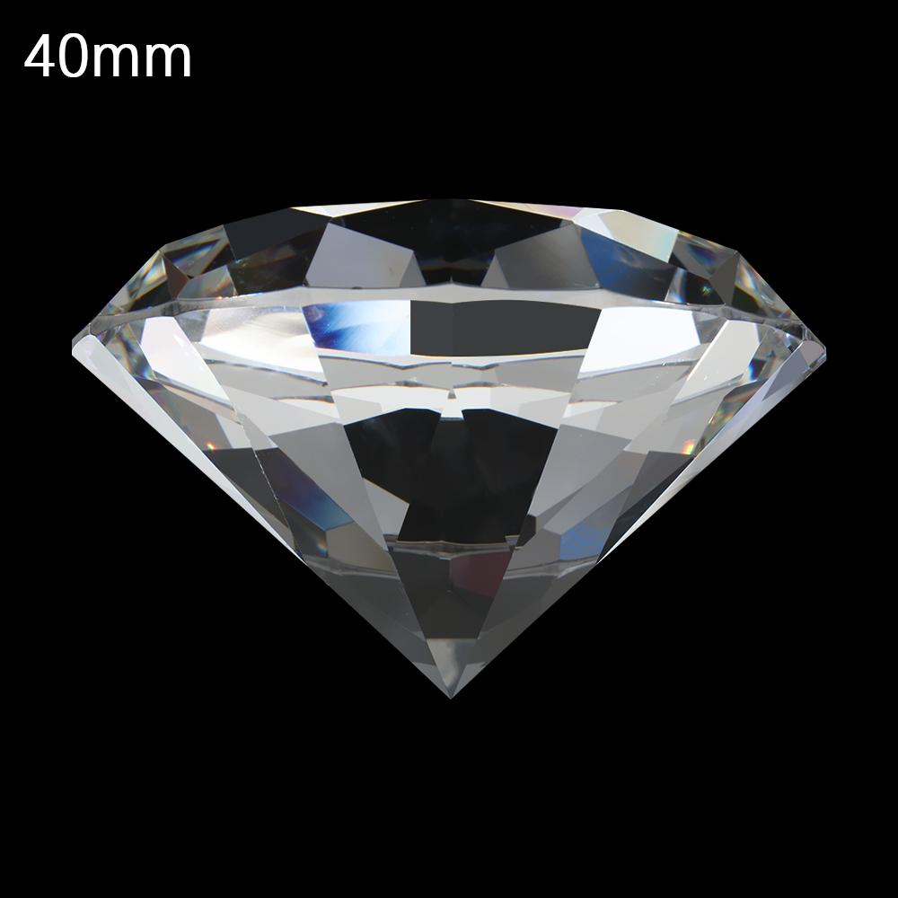 20-70mm Großer Klarer Kristall Diamant Großes Glas Haus Briefbeschwerer Ornamente Dekoration Weihnachten Hochzeit Party Romantisches Handwerk Geschenk