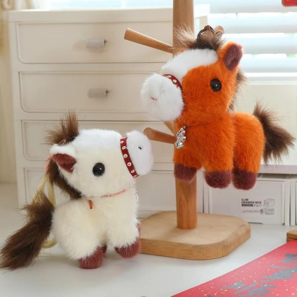 PP Bavlna Plyšový Kůň Klíčenka Měkká Závěsná Panenka Poník Znamení Zvěrokruhu Figurka Poníka Přívěsek na Batoh