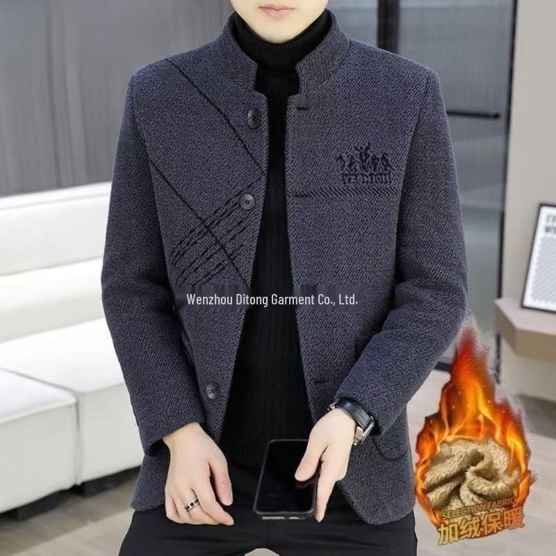 Men's High-Quality Stand Collar Casual Suit Jacket for Autumn