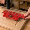Cabinet Hole Drilling Guide with Aluminum Plate, Guide Bushings and Metal Parts for Shelf Pin Layout and Furniture Assembly Work Tasks