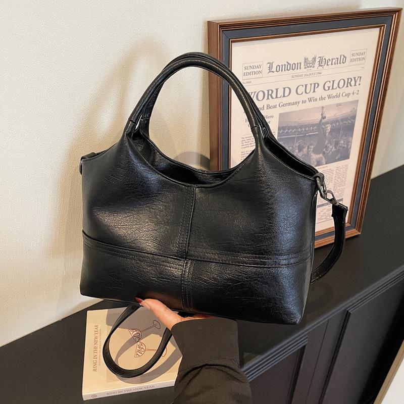 Texture Soft Leather Handbag, High-end Feel, Light Luxury Women's Bag, Large Capacity Commuting Shoulder Crossbody Bag, Women's Bag