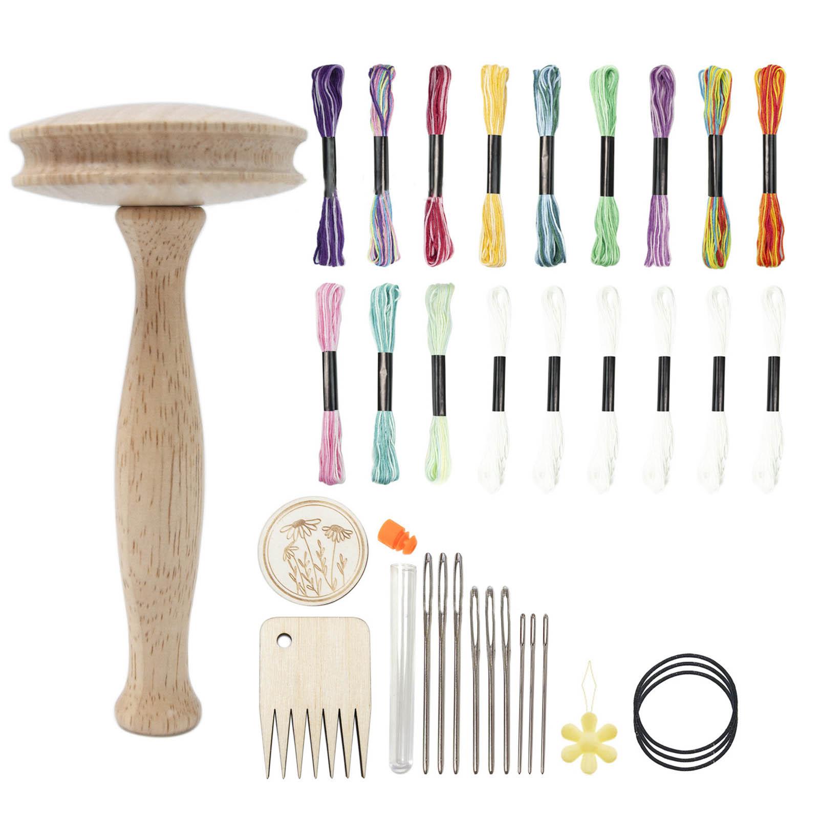 Professional Darning Mushroom Set Portable Clothes Repair Socks Lightweight Scarf With Thread Needle Elastic Rope Set 1